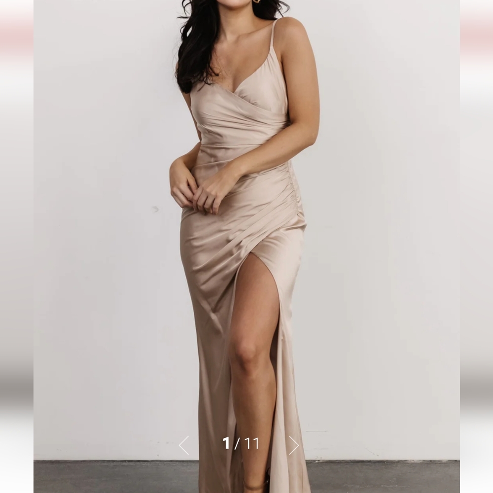 Champagne slit dress